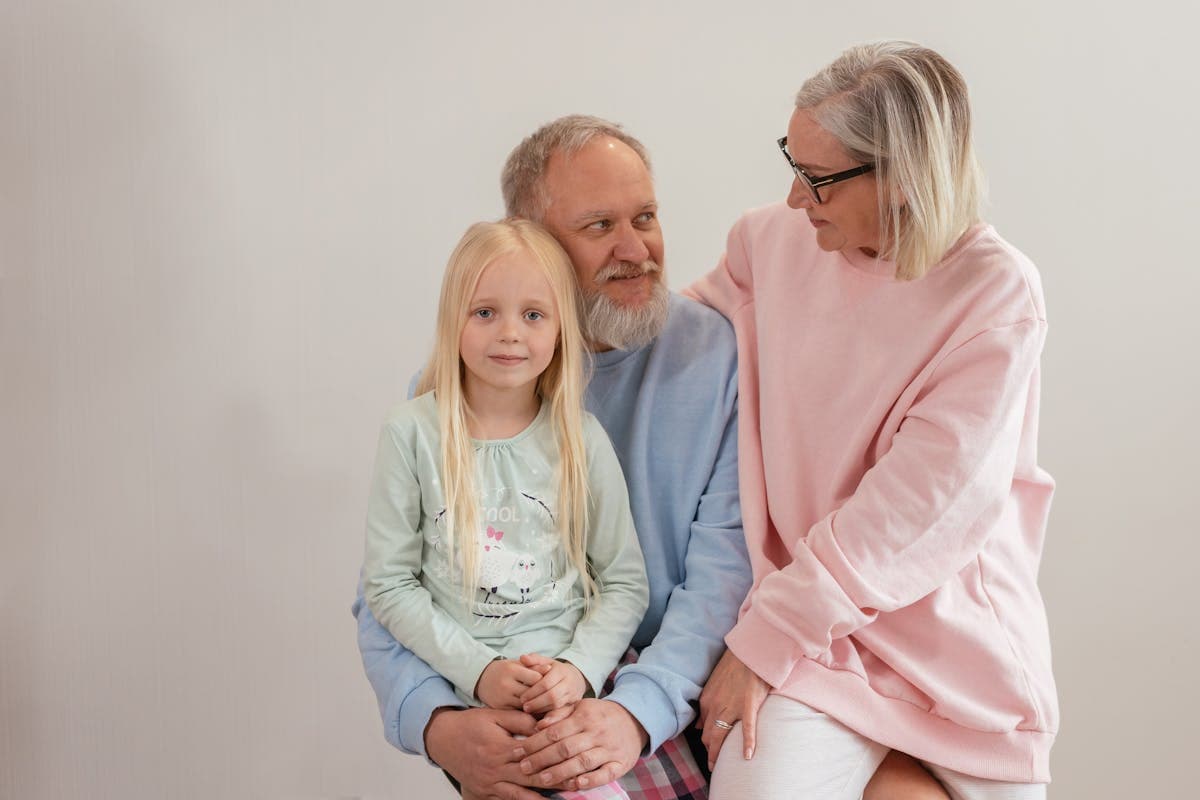 Grandparents spending time with their grandchild